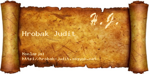 Hrobak Judit névjegykártya